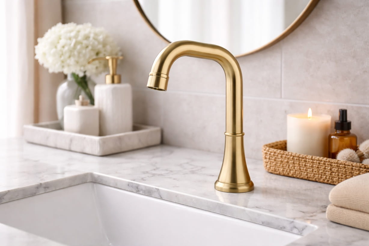 FS-SF-BG brushed gold commercial touchless faucet